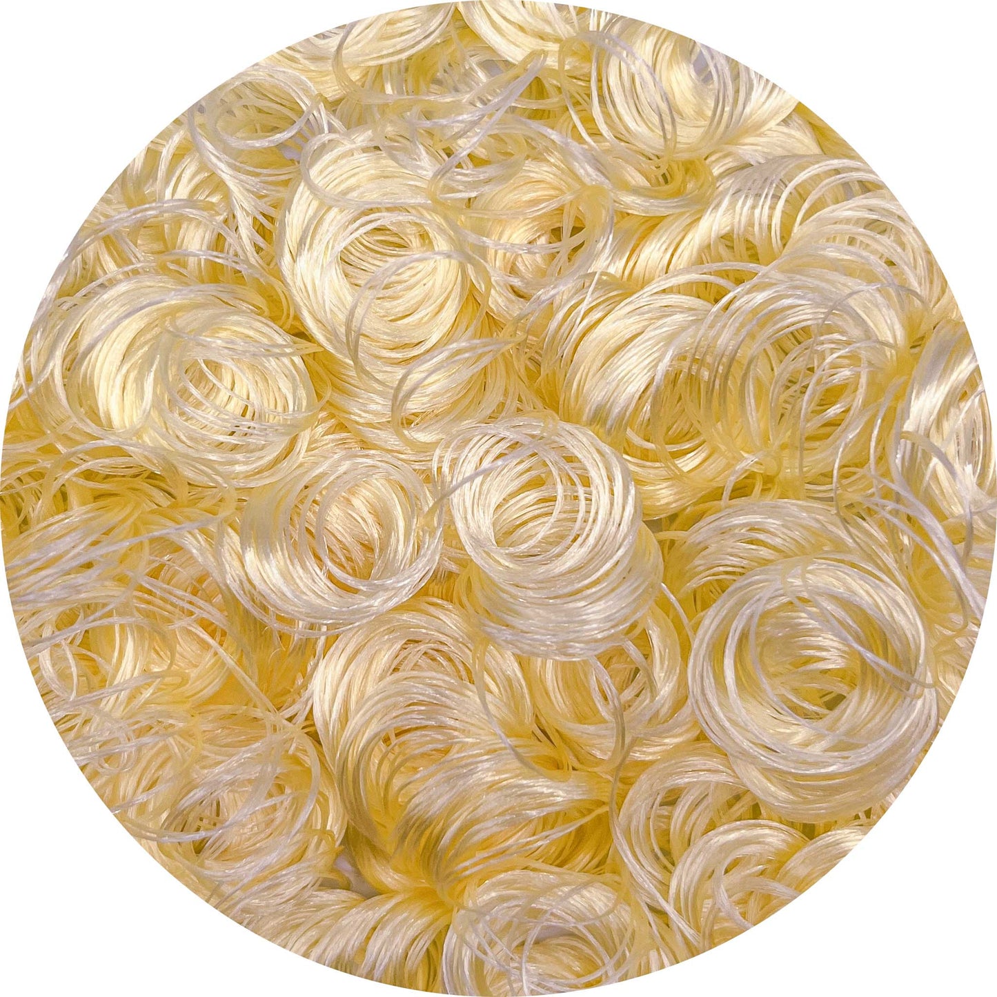 Butter Curly Nylon Doll Hair