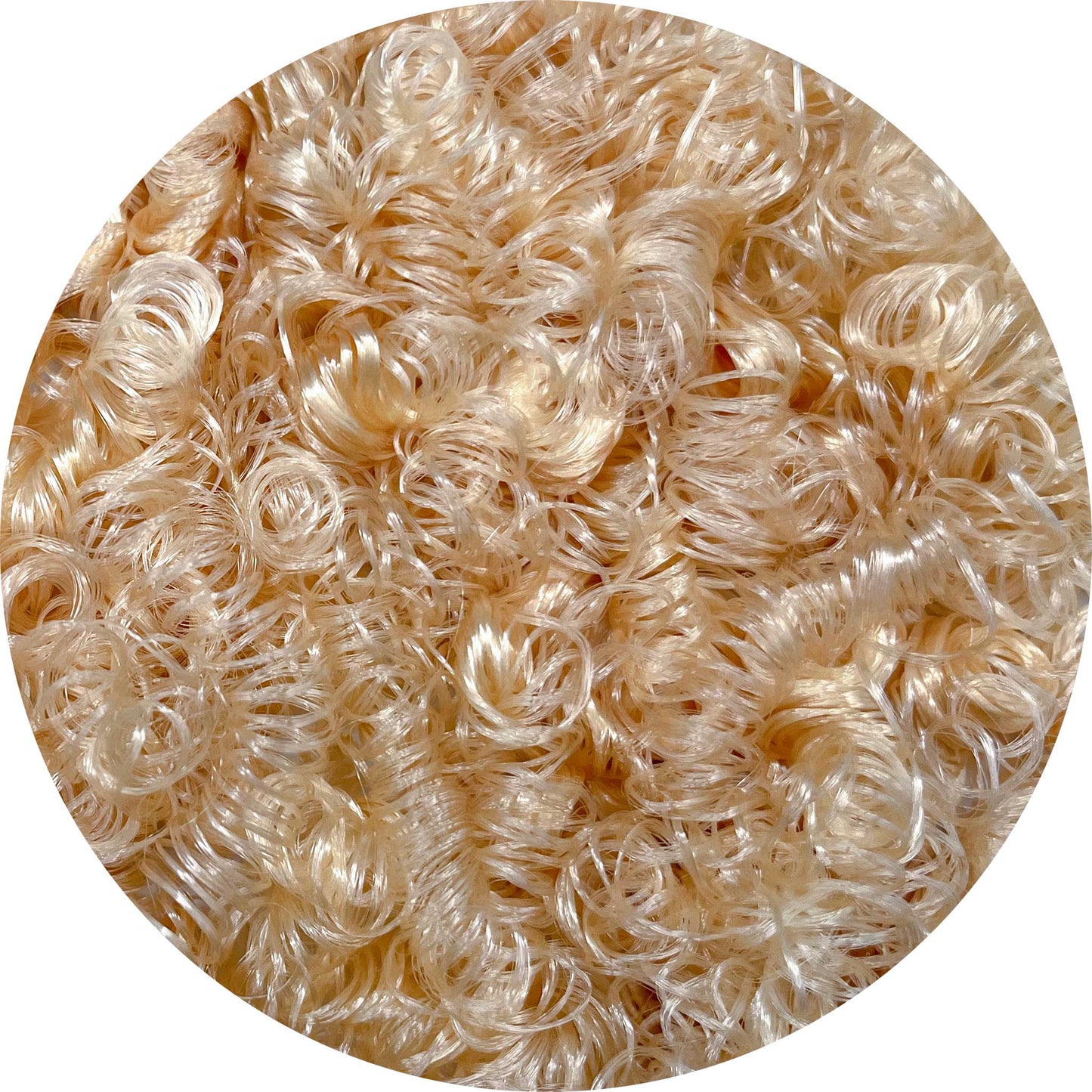 Buttercreme Curly Nylon Doll Hair