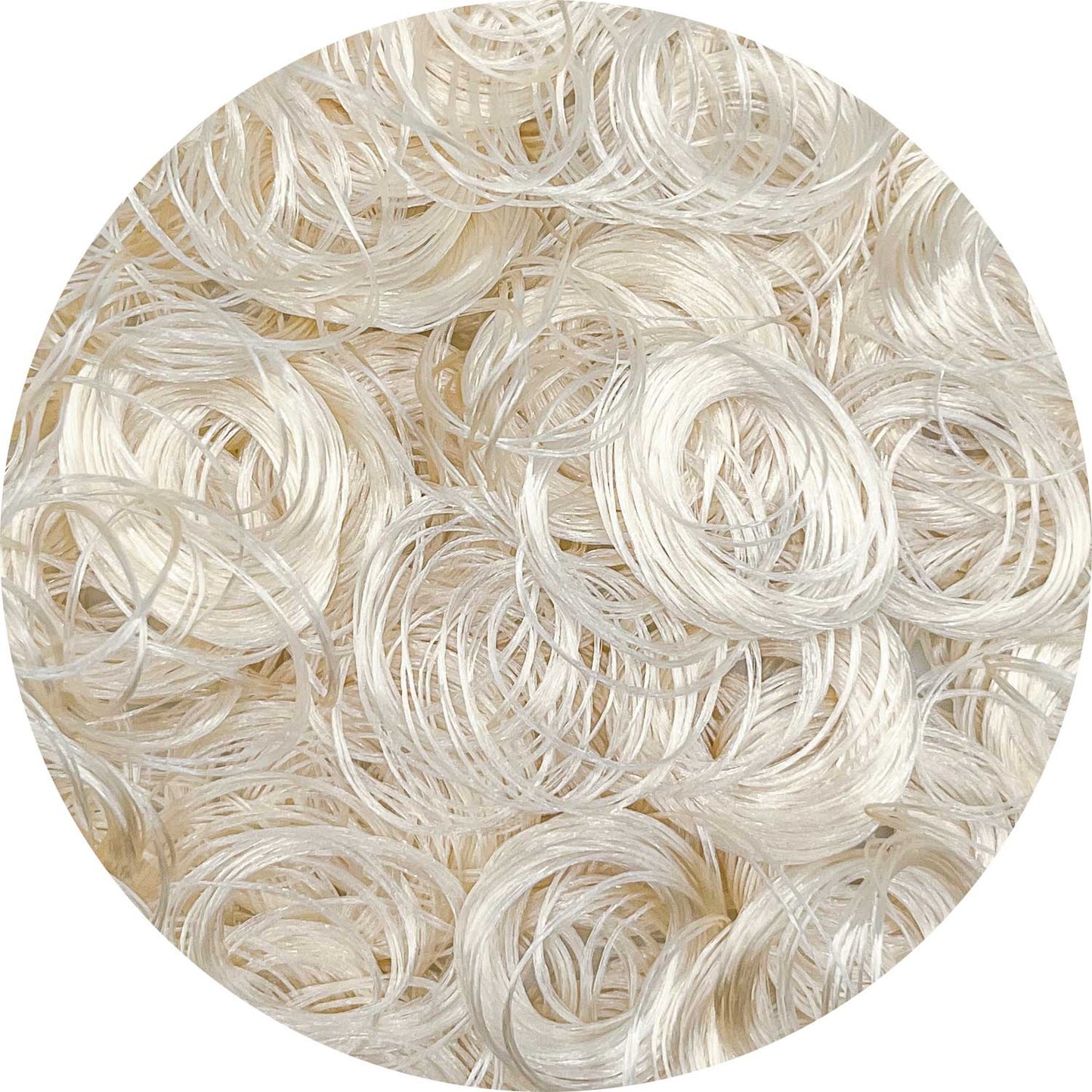 Whipped Cream Curly Nylon Doll Hair