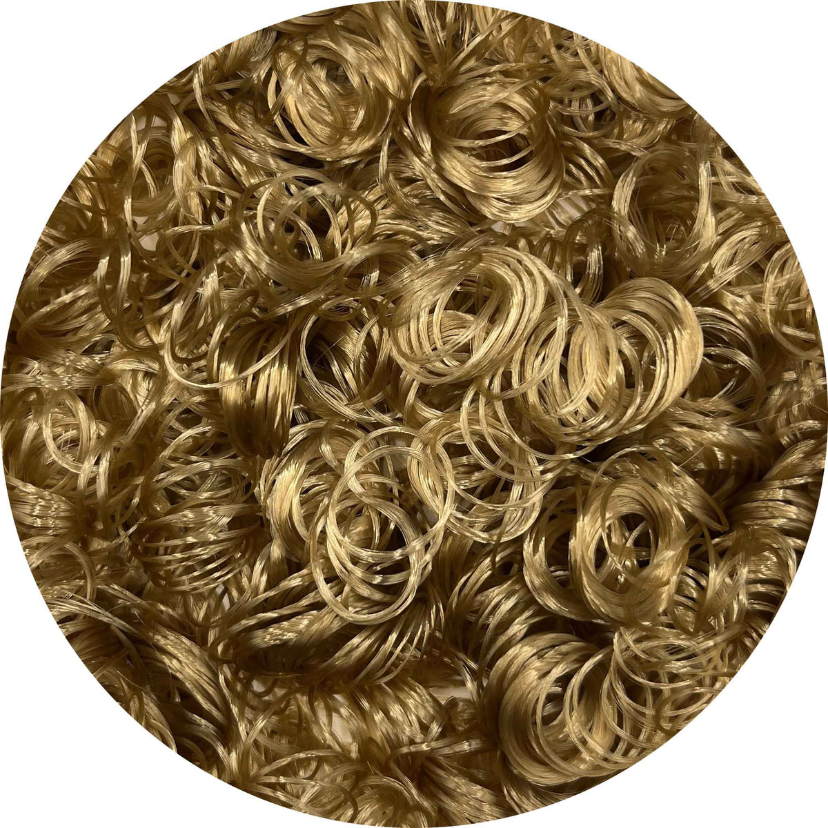 Golden Blonde Curly Saran Doll Hair