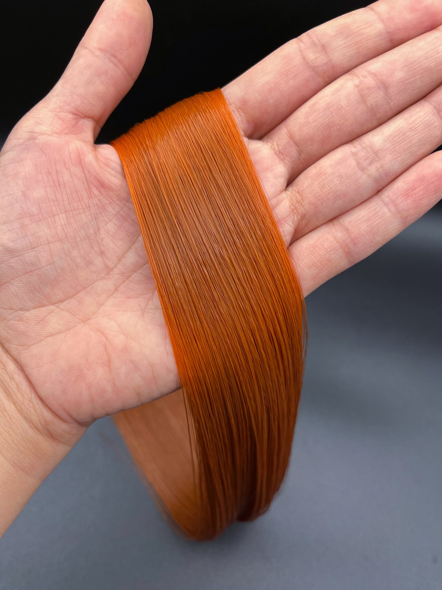 Mystic Brown to Auburn Saran Doll Hair