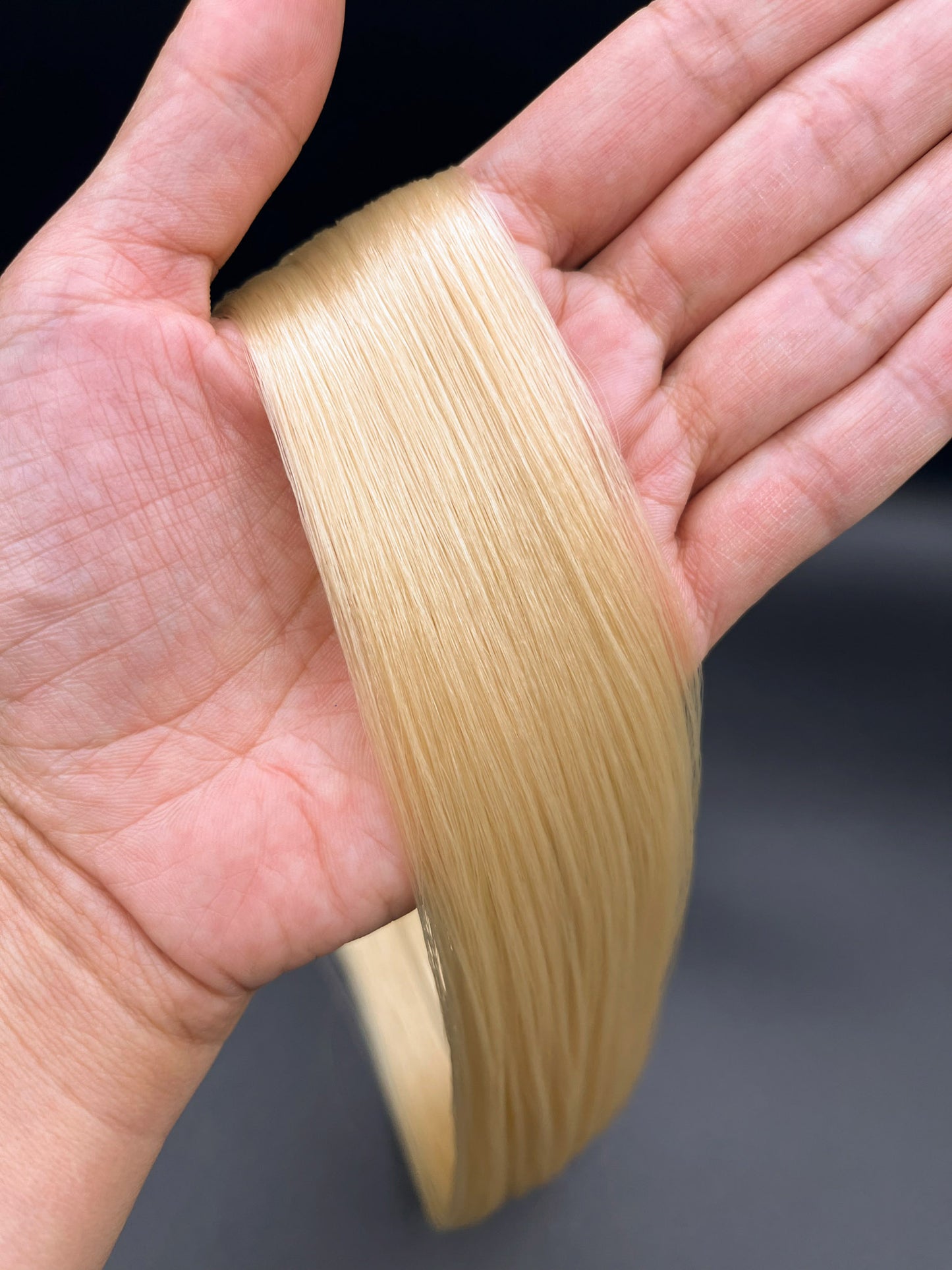 Mystic Lavender to Blonde Saran Doll Hair