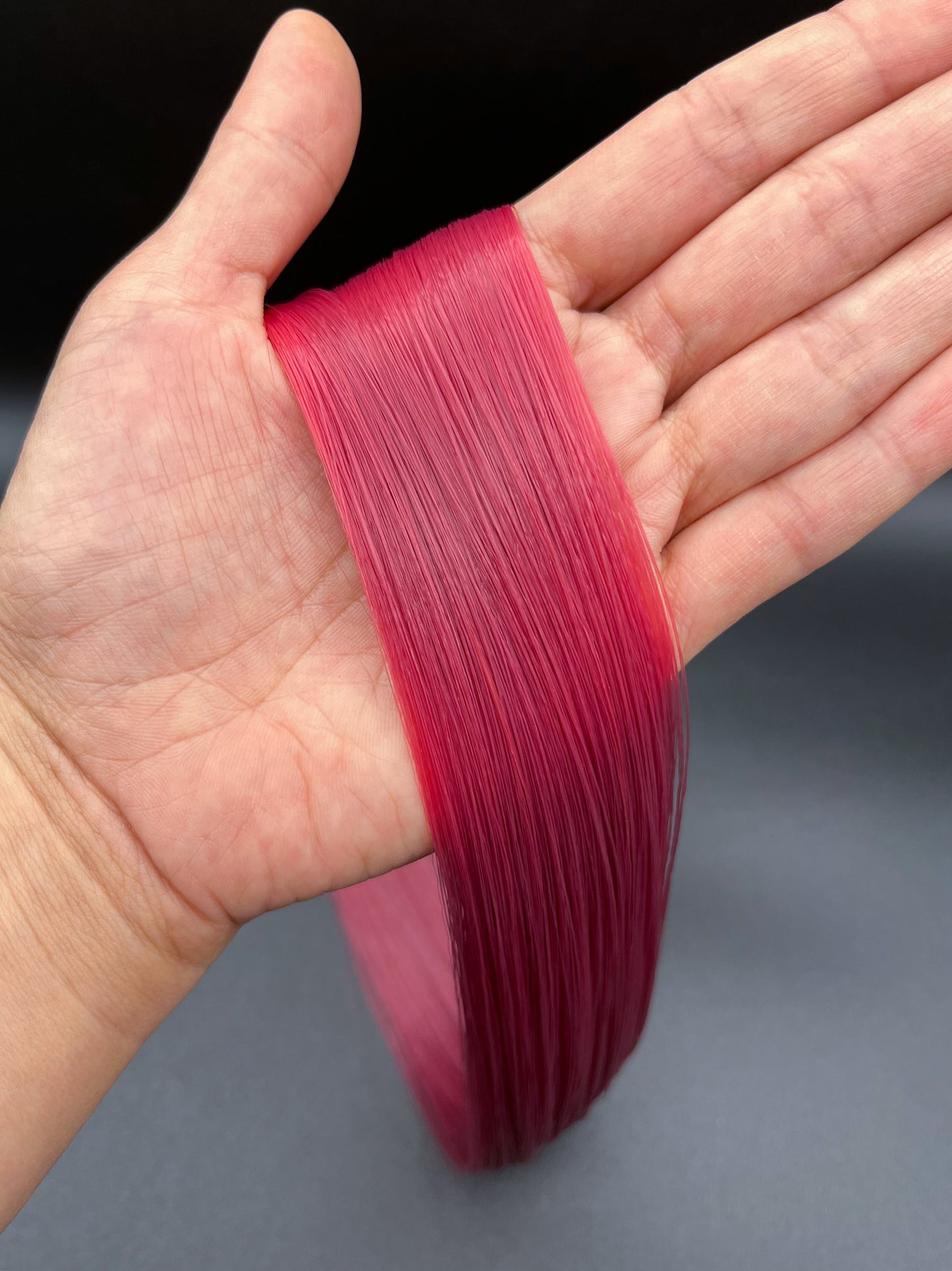 Mystic Plum to Pink Saran Doll Hair