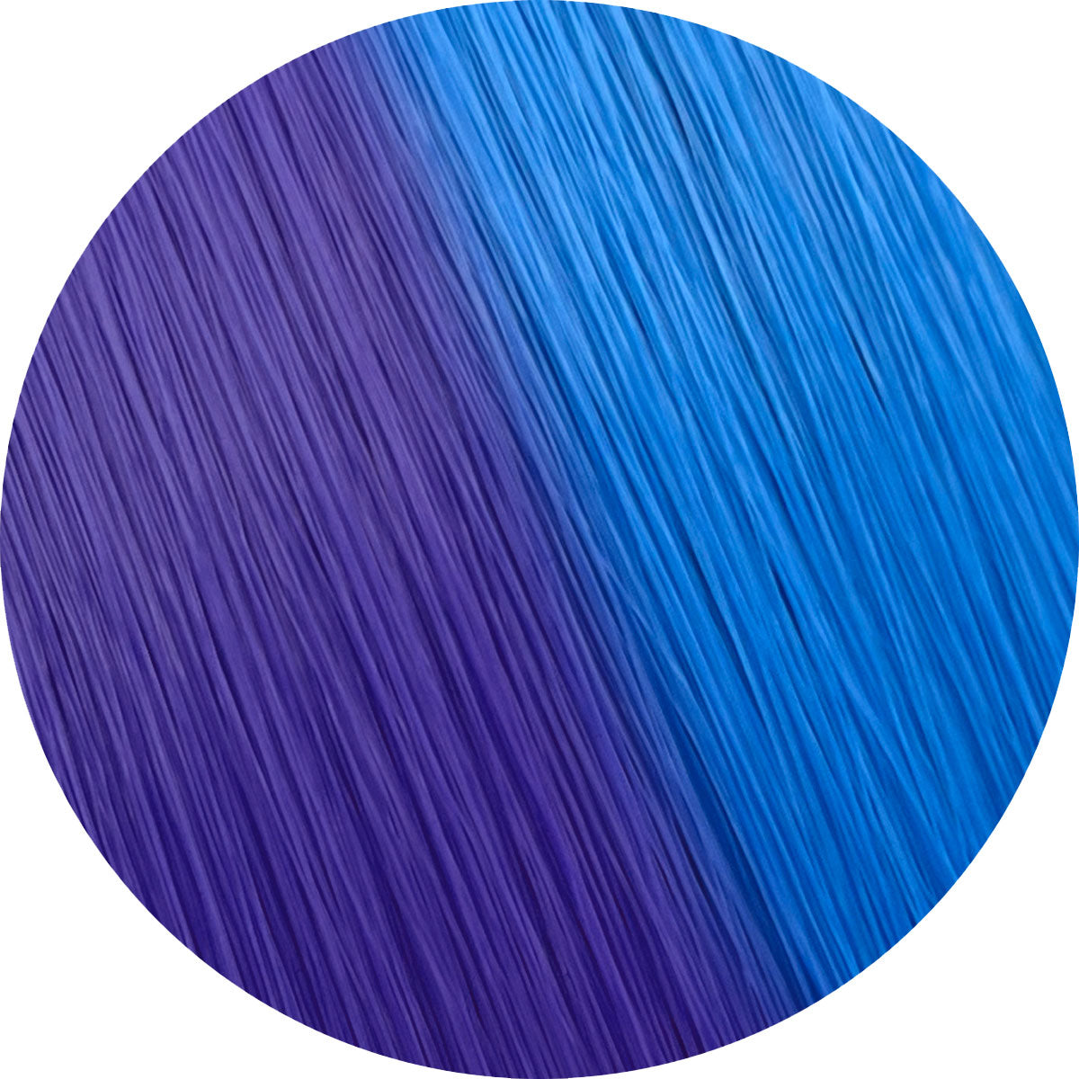 Mystic Indigo to Blue Saran Doll Hair