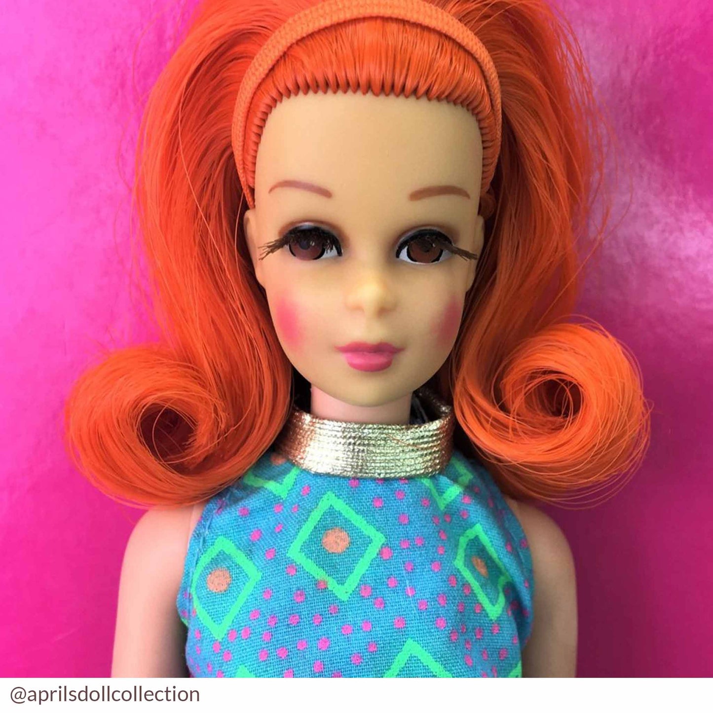 Mystic Brown to Auburn Saran Doll Hair