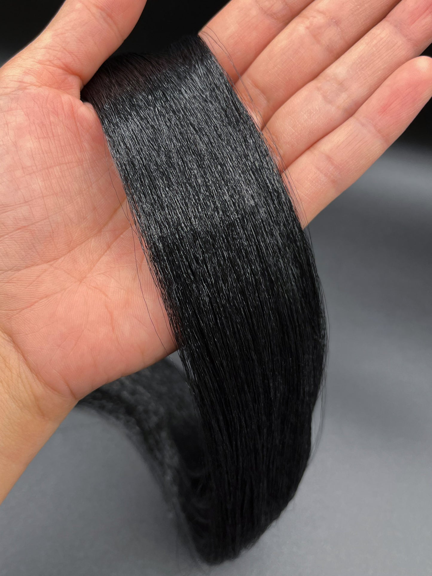 Brilliant Black Nylon Doll Hair