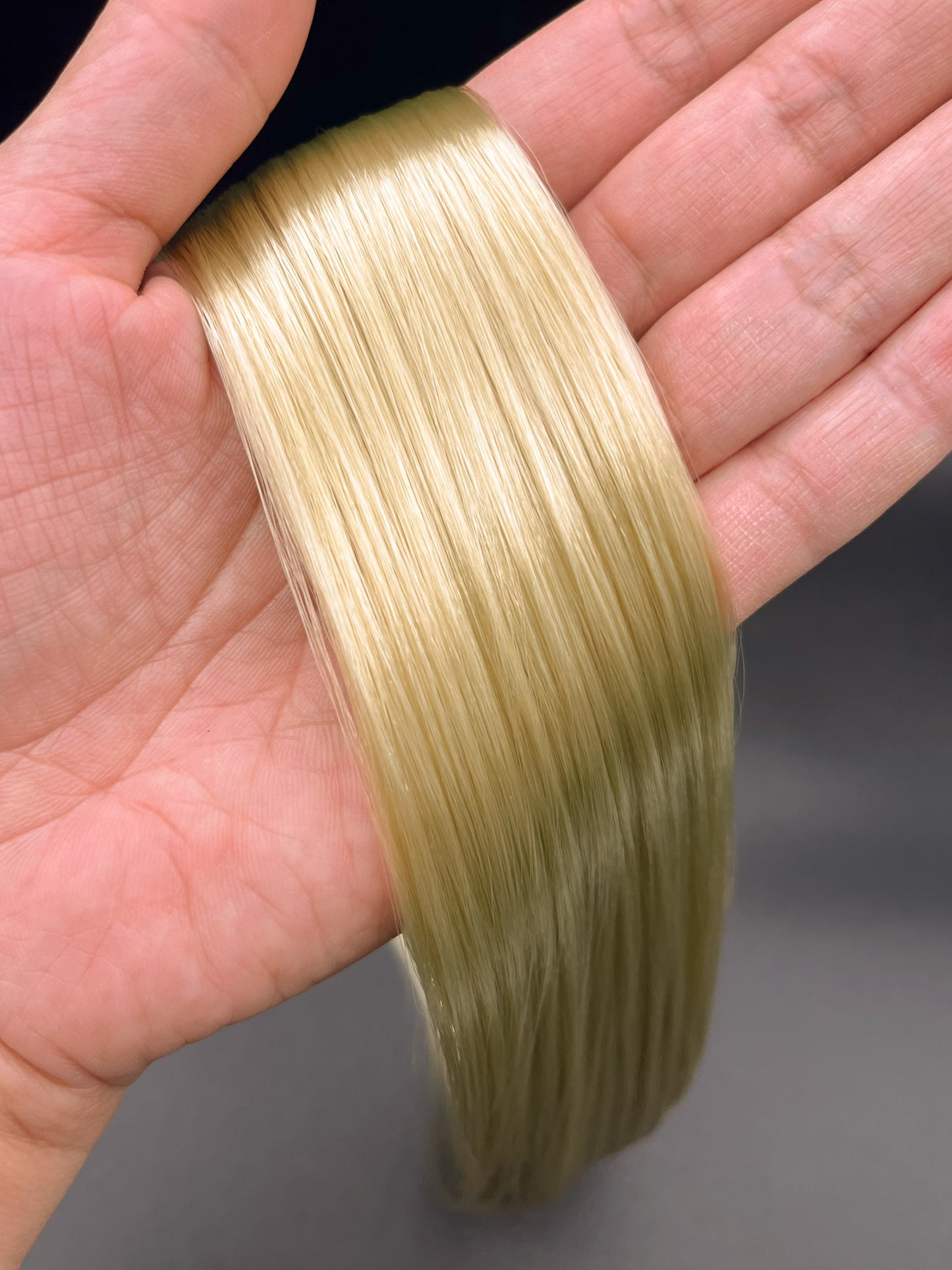 Ash Blonde Saran Doll Hair