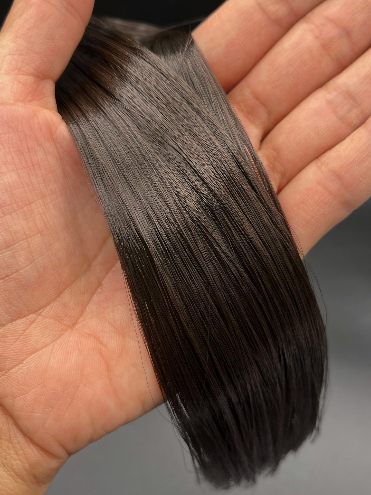 Bitter Chocolate Brown Saran Doll Hair
