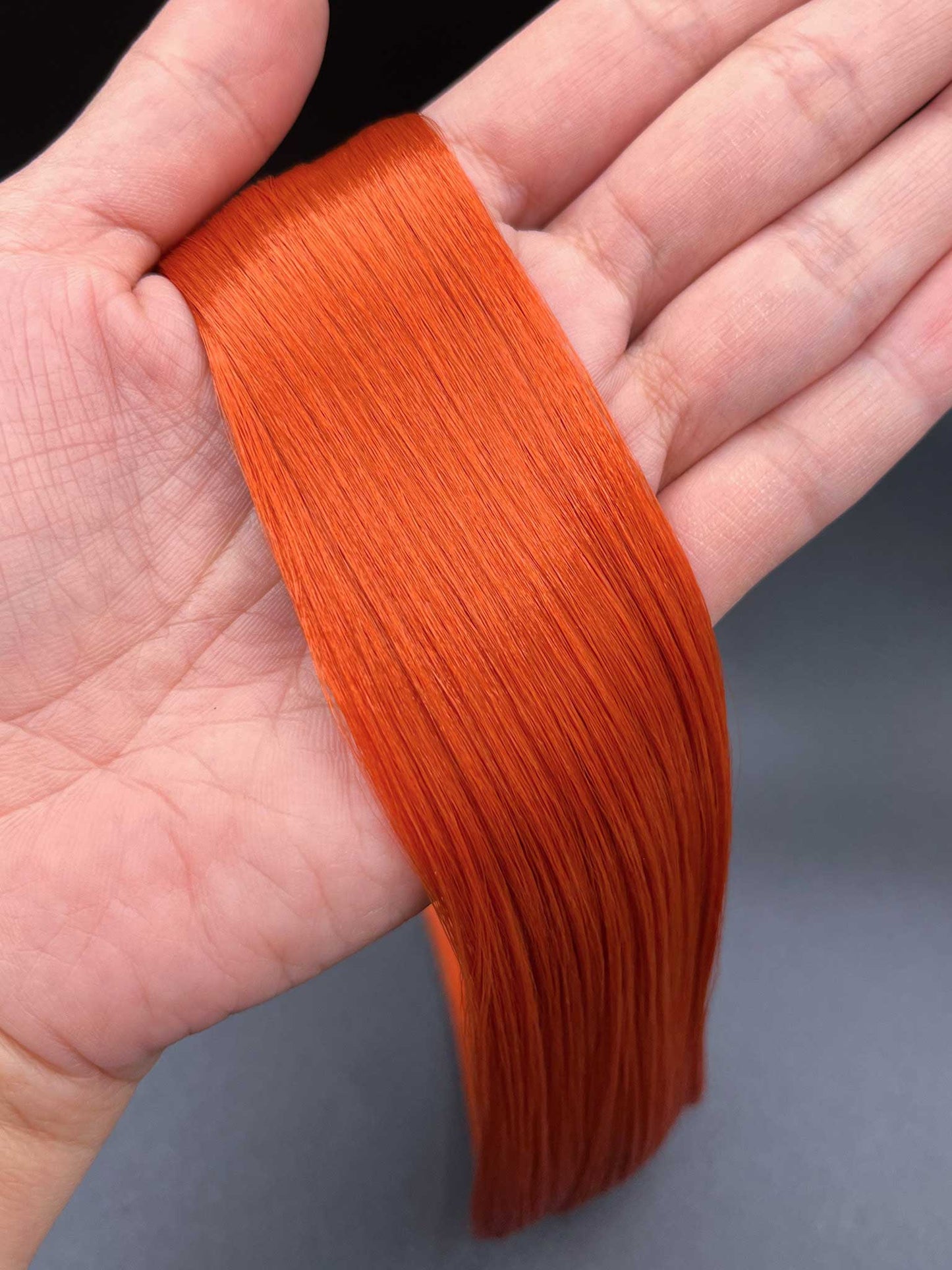 Flame Auburn Saran Doll Hair