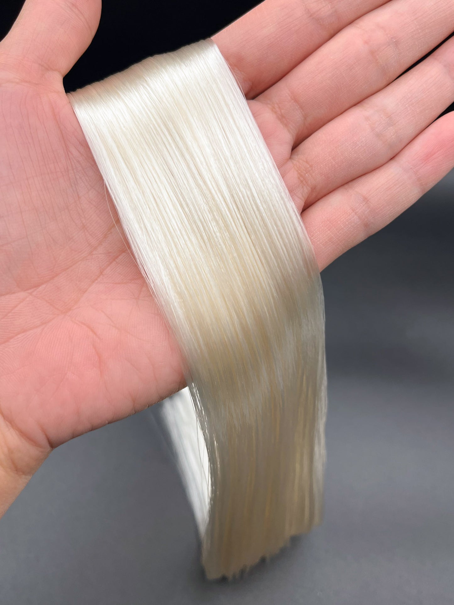 Ice White Saran Doll Hair