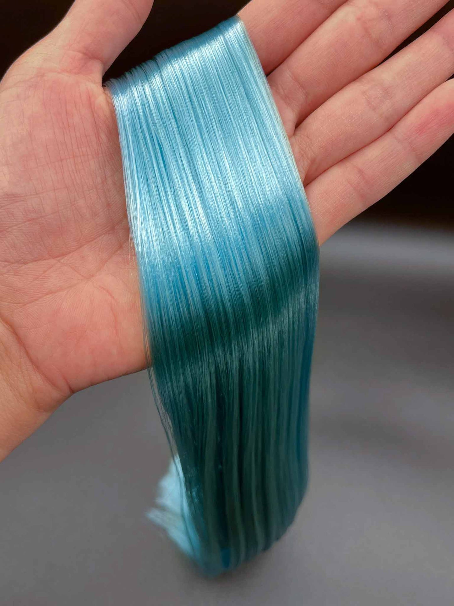 Lagoon Blue Saran Doll Hair