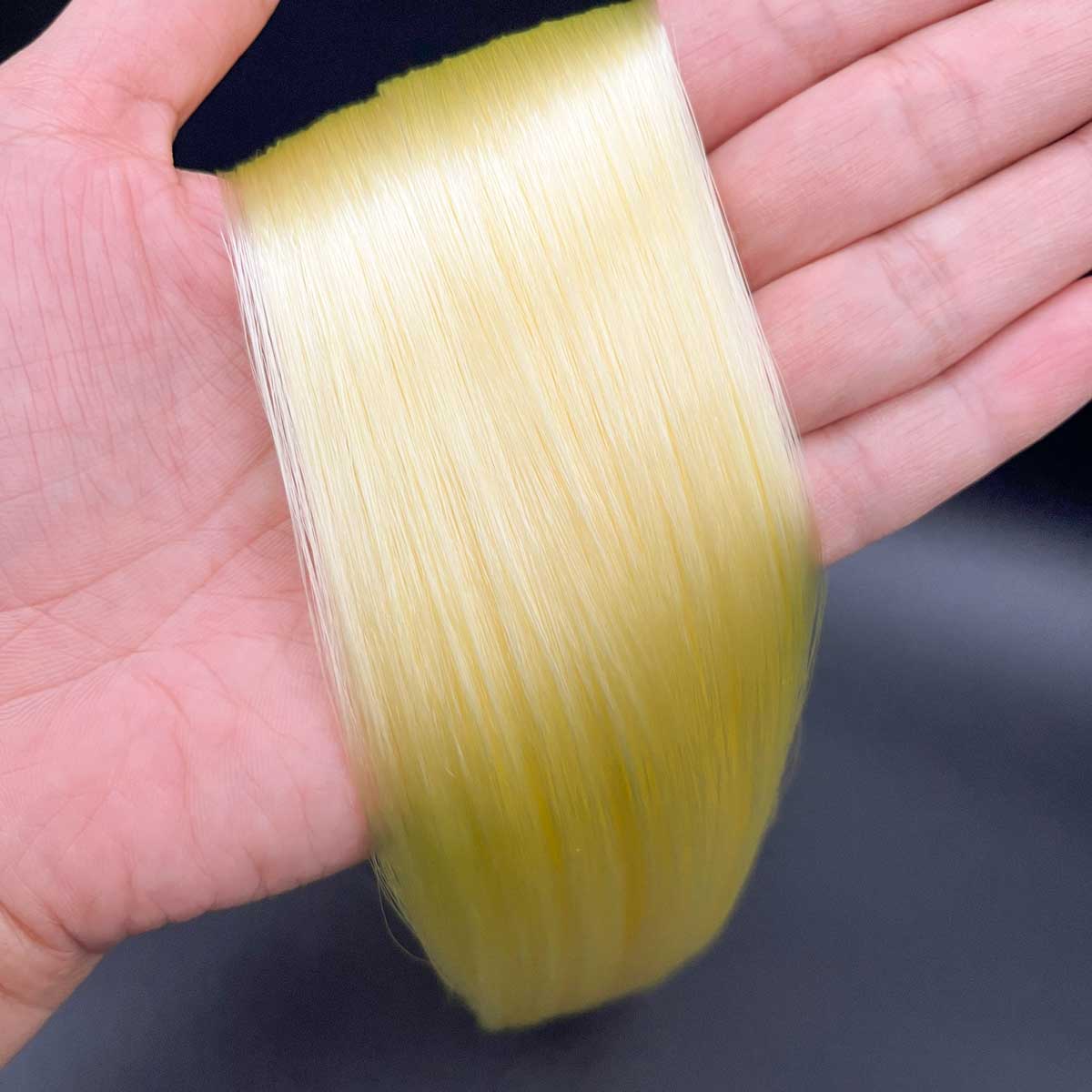 Lemon Blonde Saran Doll Hair