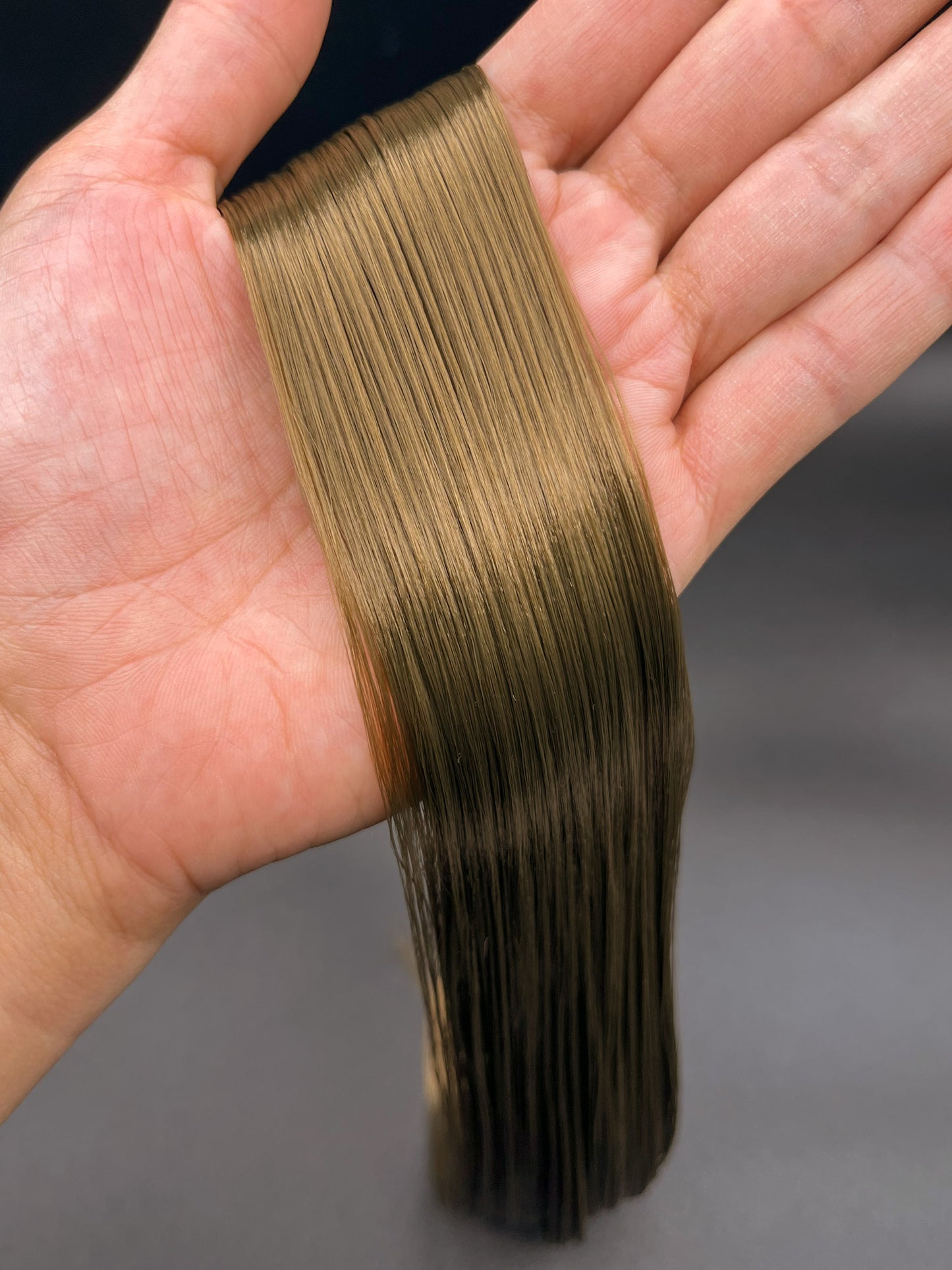 Mocha Brown Saran Doll Hair