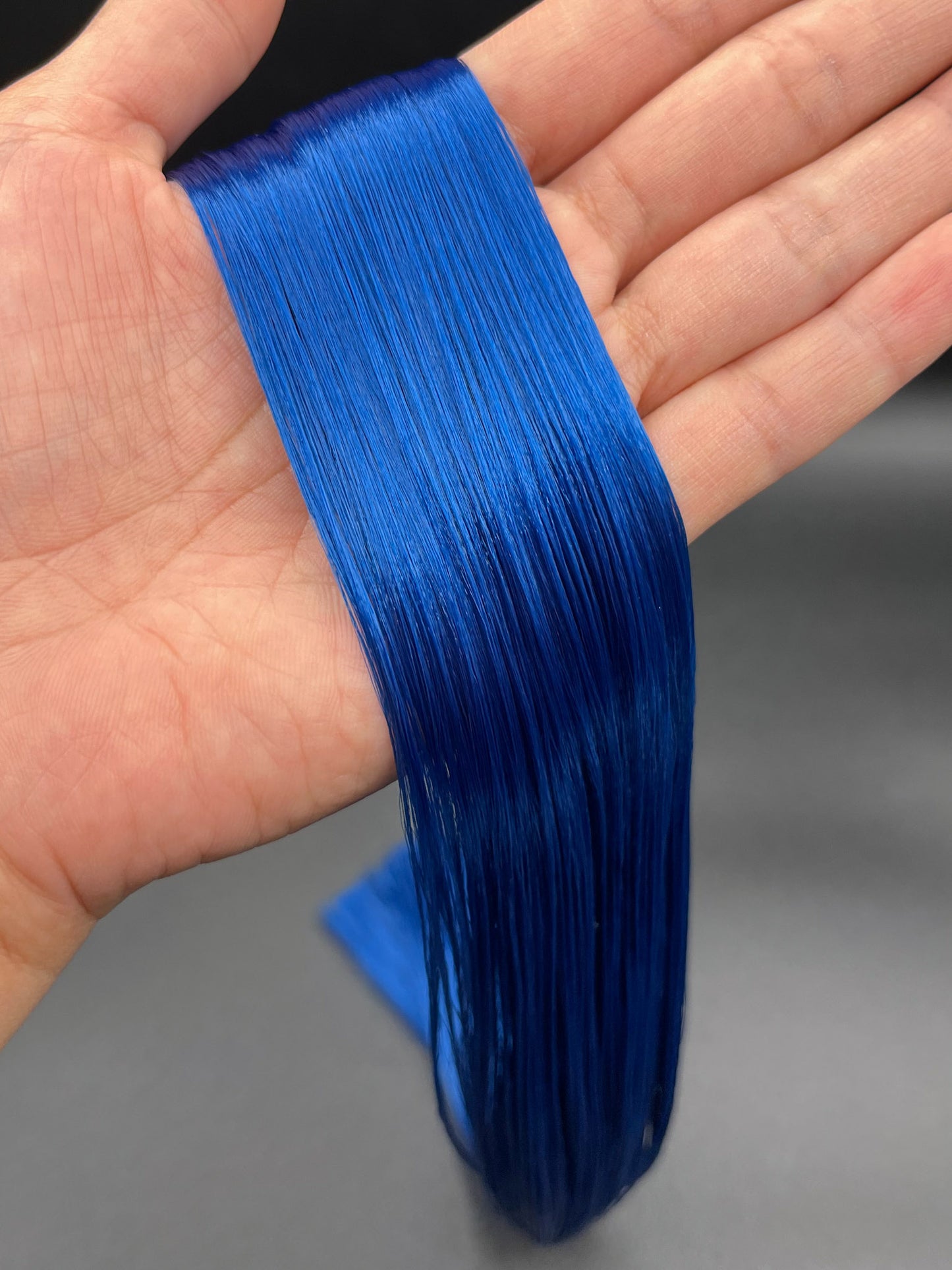 Phthalo Blue Saran Doll Hair