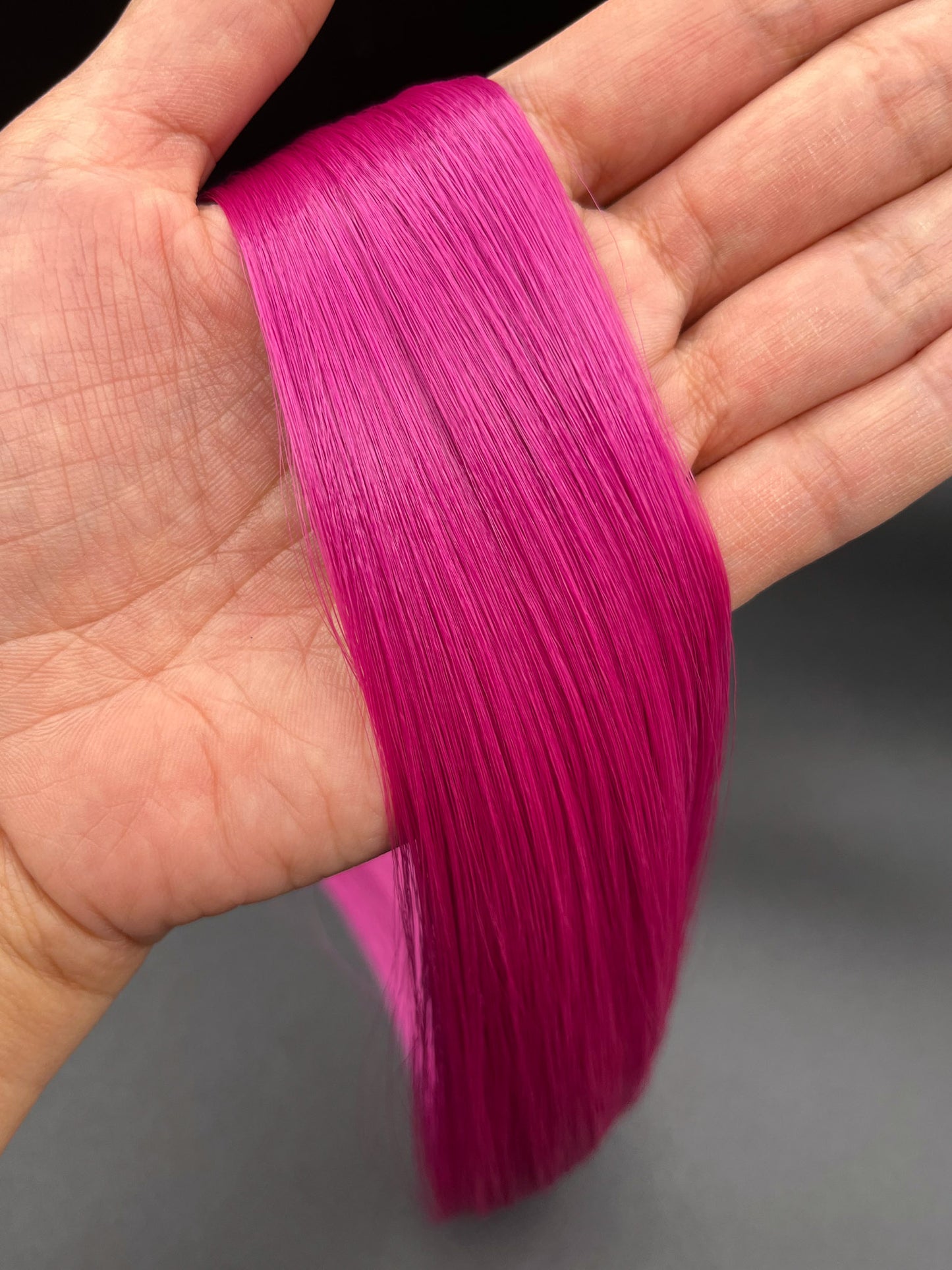 Shocking Fuchsia Saran Doll Hair