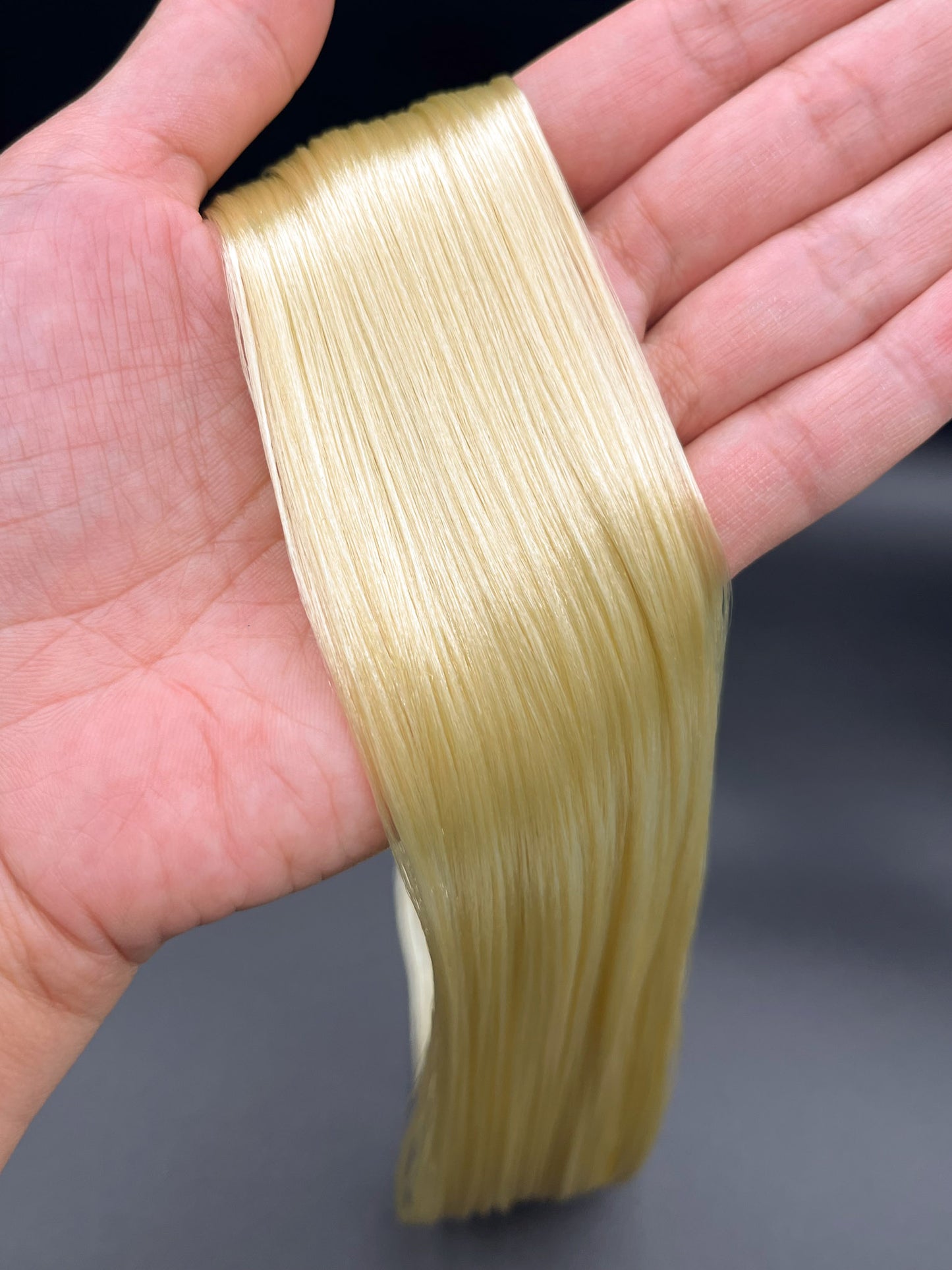 Sunlit Blonde Saran Doll Hair