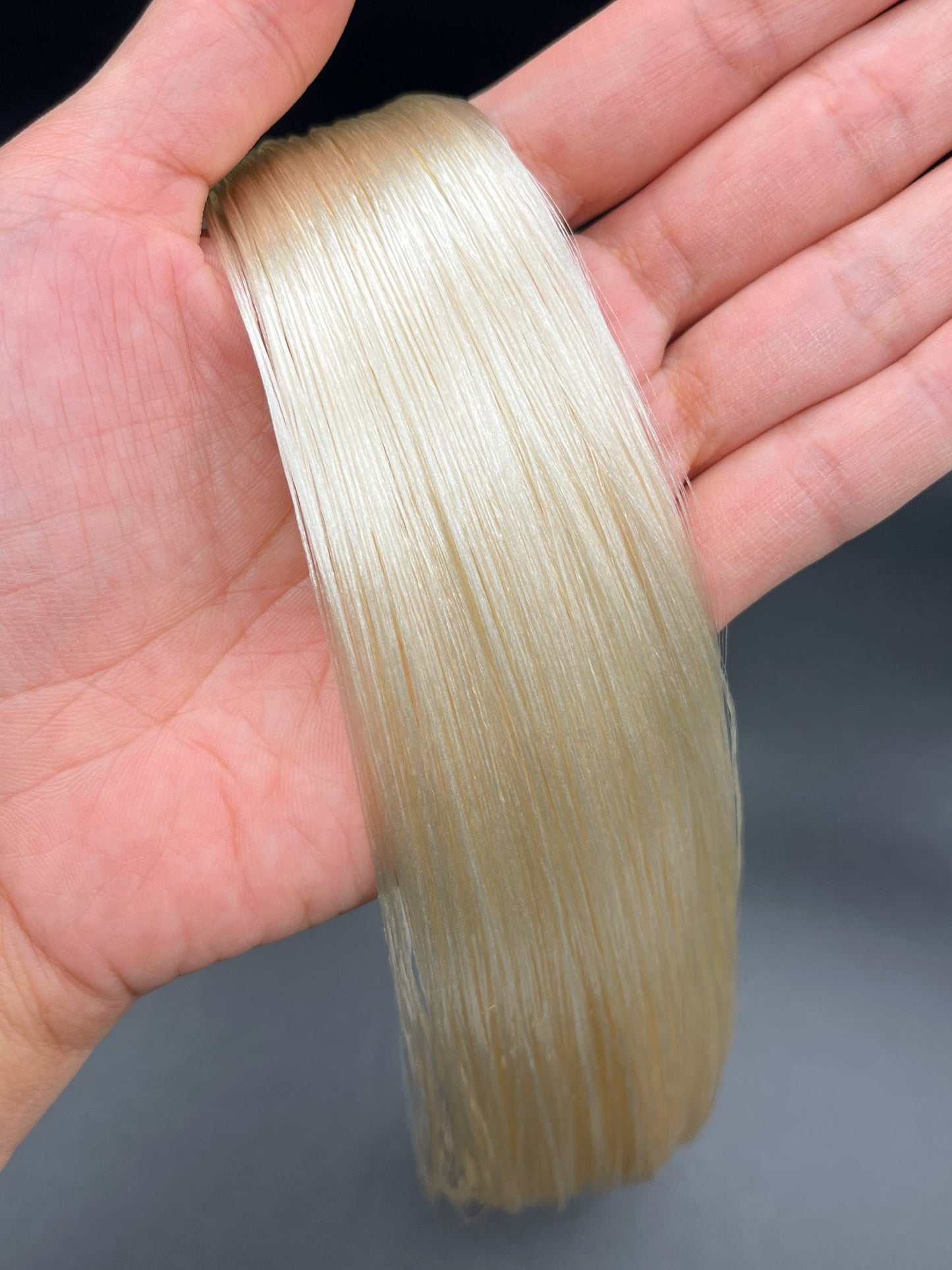 Icy Blonde Acetate Doll Hair