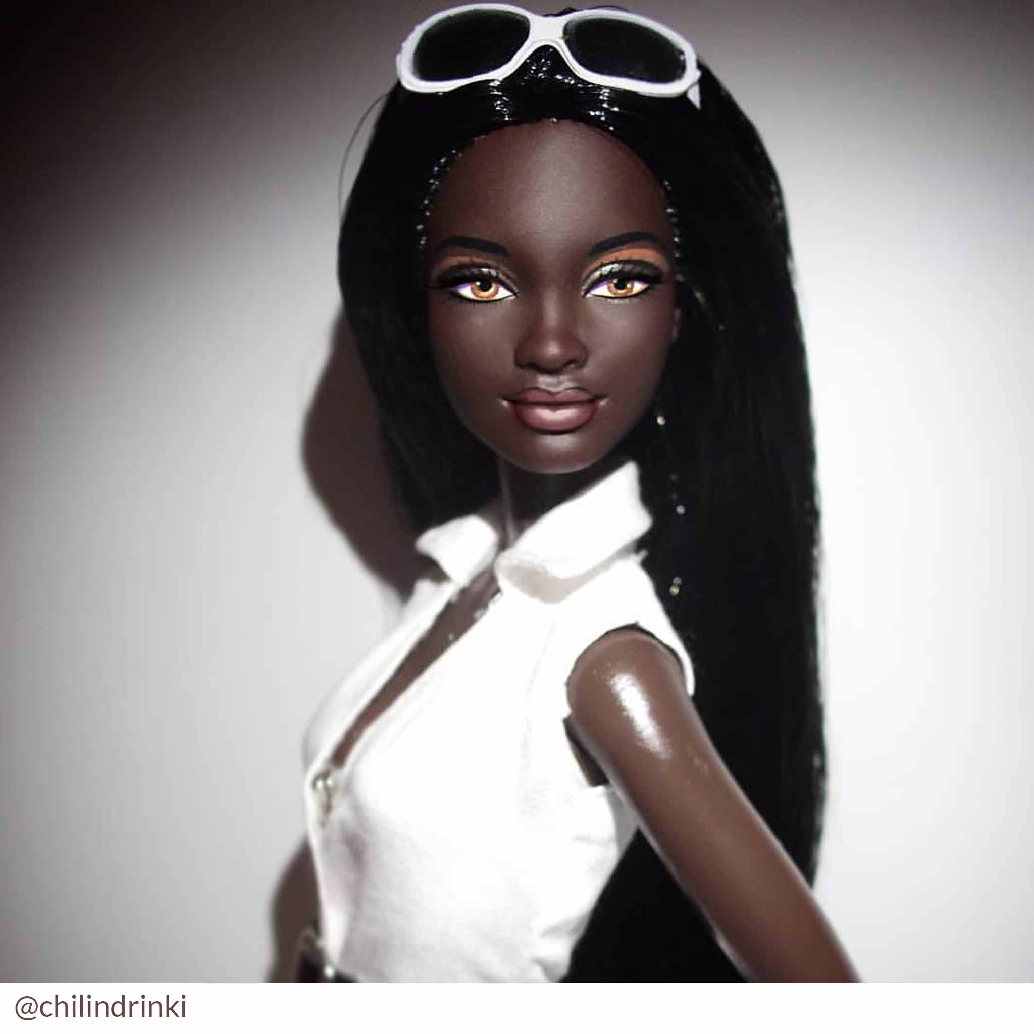 Barbie doll with 2024 long black hair