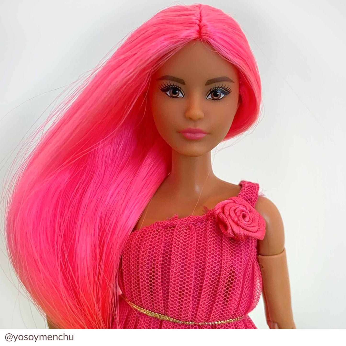 Kissable Pink Kanekalon Doll Hair