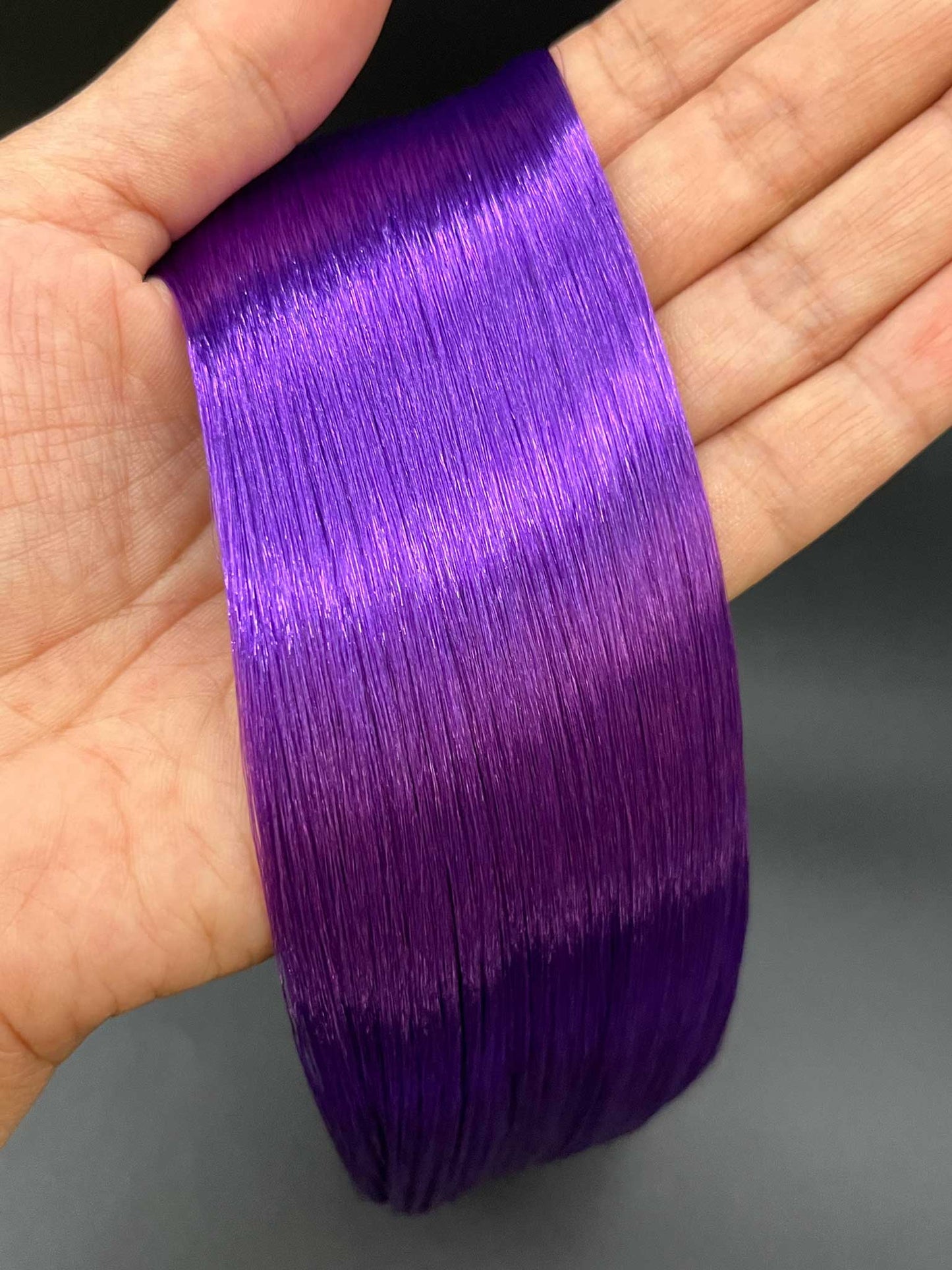 Prismatic Purple Nylon Doll Hair