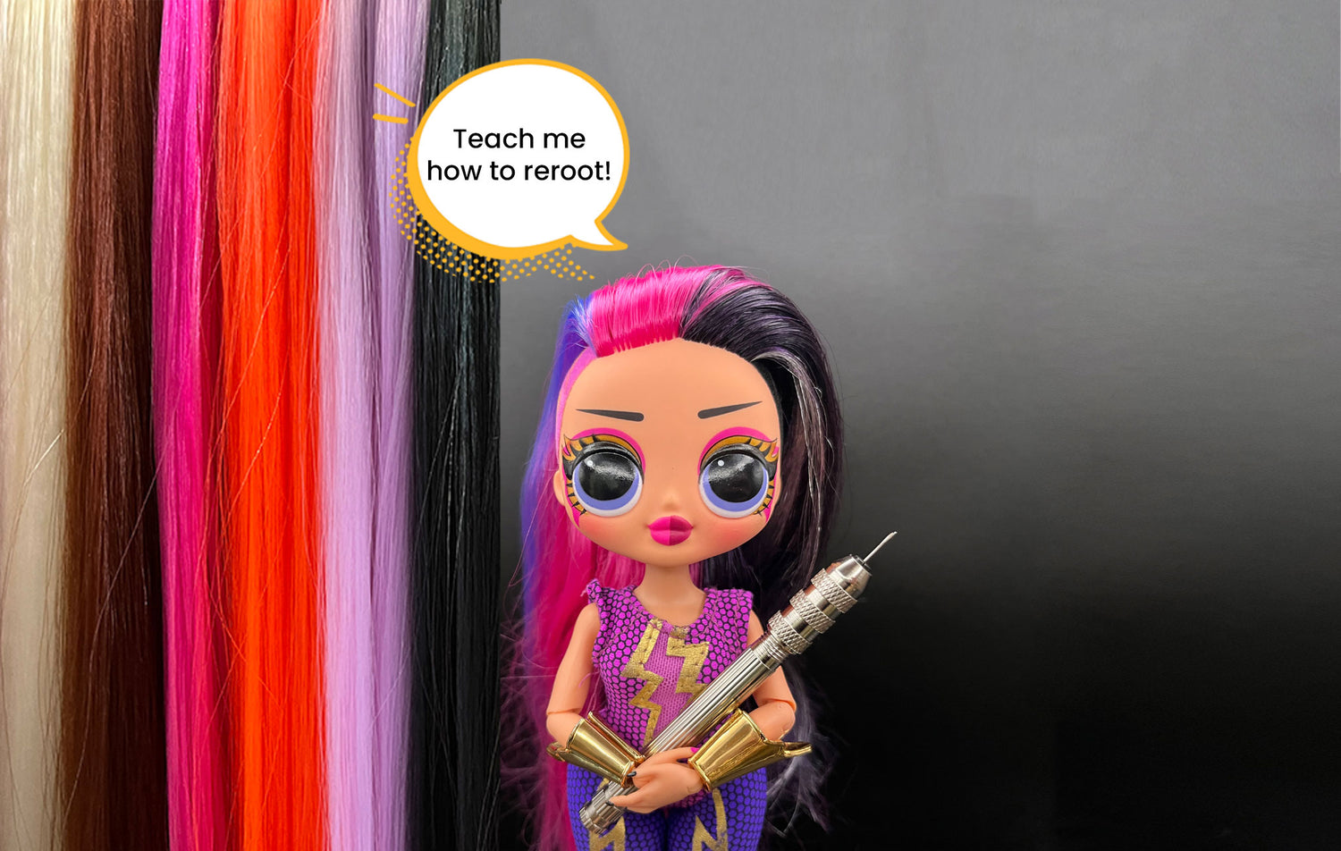 Reroot Doll Hair: Reroot Tool Method  Doll hair, Doll hair detangler, Doll  hair repair